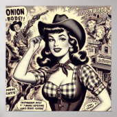 Poster Illustration Retro Country Girl (Devant)