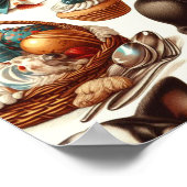 Poster Illustration Retro Cute Boston Terrier (Coin)