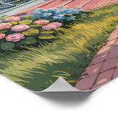 Poster Illustration Rétro de Martha's Vineyard Massachuse (Coin)