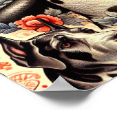 Poster Illustration Retro Great Dane (Coin)