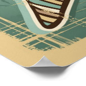 Poster Illustration rétrospective de la crème glacée (Coin)