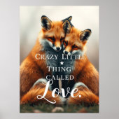 Poster Illustration romantique Fox Love (Devant)