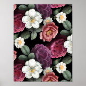 Poster Illustration Rose vintage (Devant)