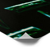 Poster Illustration rouge, jaune et verte (Coin)