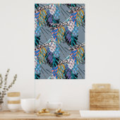 Poster Illustration sans couture de motif abstrait 3 (Cuisine)