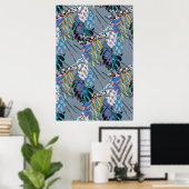 Poster Illustration sans couture de motif abstrait 3 (Bureau à domicile)