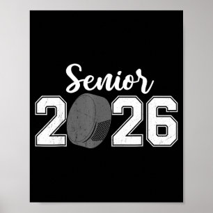 Poster Illustration senior hockey promotion 2026 vintage