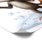 Poster Illustration Singe, Amusant Art De Salle De Bains, (Coin)