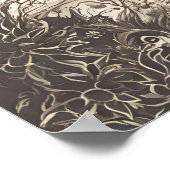 Poster Illustration solaire paisible Mur Art (Coin)