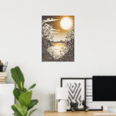 Poster Illustration solaire paisible Mur Art (Bureau à domicile)