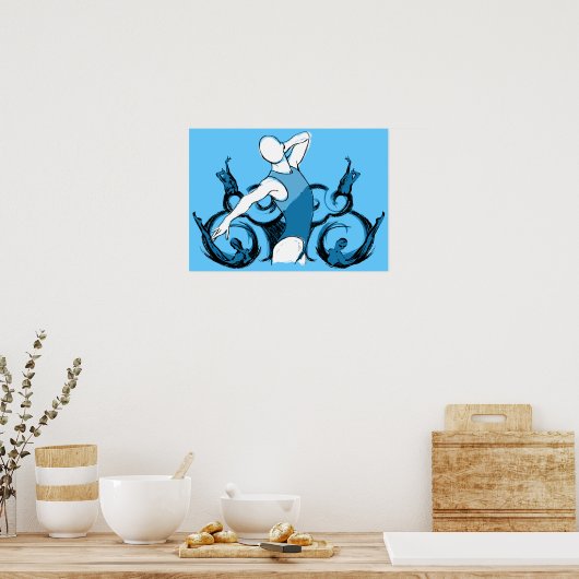 Poster Illustration Synch Swimming (Cuisine)