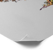 Poster Illustration T-Sh de l'arbre éclairé Aurora Boreal (Coin)