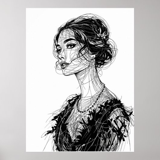 Poster Illustration Tatjana Patitz (Devant)