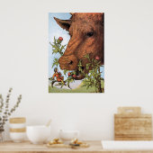 Poster Illustration "Tom Thumb and the Cow" (Cuisine)