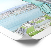 Poster Illustration transversale de Statue de la Liberté (Coin)