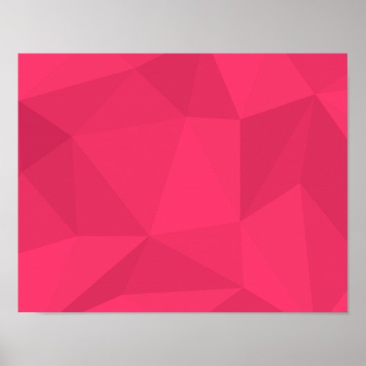 Poster Illustration triangle rose, cool, unique, tendance (Devant)
