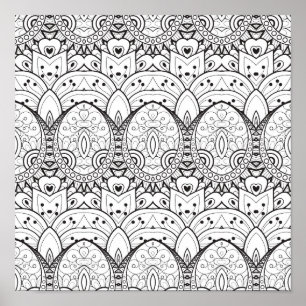 Poster Illustration tribale inspirée 2