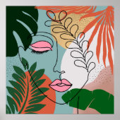 Poster Illustration tropicale du Boho naturel (Devant)