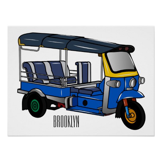 Poster Illustration Tuk tuk (Devant)