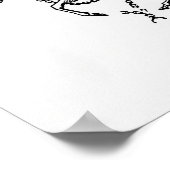 Poster Illustration Unicorne vintage (Coin)