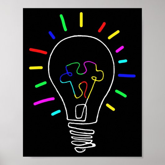 Poster Illustration unique de sensibilisation à l'autisme (Devant)