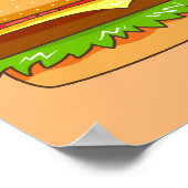 Poster Illustration vectorielle de burger  (Coin)