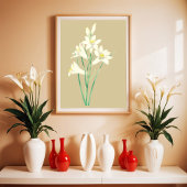 Poster Illustration végétale Vintage de Paradisea