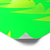 Poster Illustration vibrante du loup avec les arbres Abst (Coin)