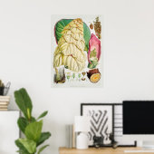 Poster Illustration vintage (Bureau à domicile)