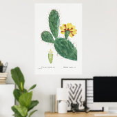 Poster Illustration vintage Cactus (Bureau à domicile)