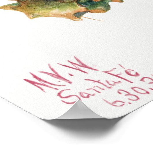 Poster Illustration vintage Cactus (Coin)