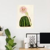Poster Illustration vintage Cactus (Bureau à domicile)