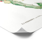 Poster Illustration vintage Cactus/Succulent (Coin)