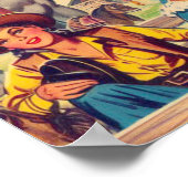 Poster Illustration vintage Country Girl (Coin)