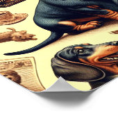Poster Illustration vintage Dachshund (Coin)