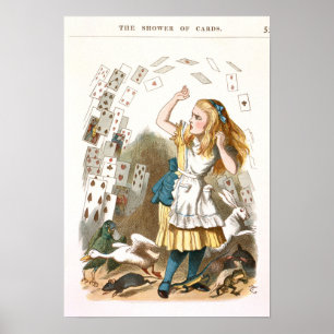 Poster Illustration vintage d'Alice au pays des merveille
