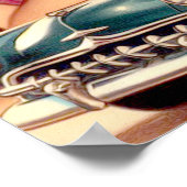 Poster Illustration vintage de beauté (Coin)