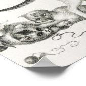 Poster Illustration vintage de chat (Coin)