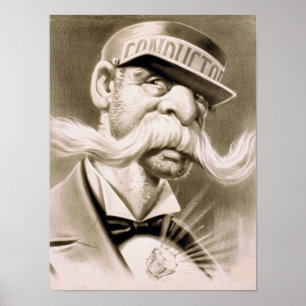 Poster Illustration vintage de chef d'orchestre