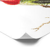 Poster Illustration vintage de colibri (Coin)