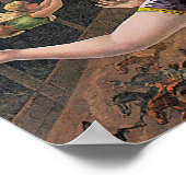 Poster Illustration Vintage de Girl Trapeze Artistes (Coin)