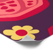 Poster Illustration vintage de grenades juteuses avec le (Coin)