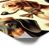 Poster Illustration vintage de Greyhound (Coin)