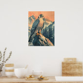 Poster Illustration vintage de Gyrfalcon (Cuisine)