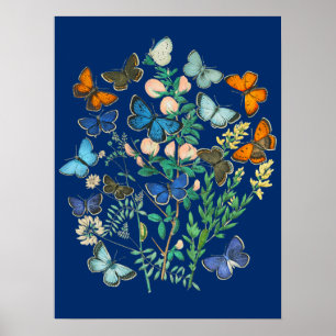 Poster Illustration vintage de la faune - Jardin des papi