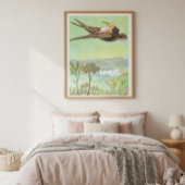 Poster Illustration vintage de La Petite Fille aux allume