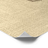 Poster Illustration vintage de Lion sur Burlap (Coin)