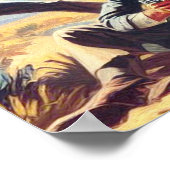 Poster Illustration vintage de l'Ouest de la pâte (Coin)