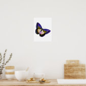 Poster Illustration vintage de papillon violet et or (Cuisine)