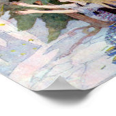 Poster Illustration vintage de petite fille (Coin)